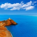 Almeria Cabo de Gata lighthouse sunset in Spain Royalty Free Stock Photo