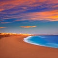 Almeria Cabo de Gata sunset in Retamar beach