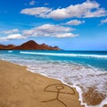 Almeria Playa Genoveses beach Cabo de Gata Royalty Free Stock Photo