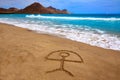 Almeria Playa Genoveses beach Cabo de Gata Royalty Free Stock Photo