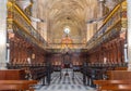 ALMERIA, SPAIN, JUNE 20, 2019: Interior of the cathedral of Alme