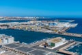 ALMERIA, SPAIN, JUNE 20, 2019: View of Port of Almeria in Spain