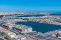 ALMERIA, SPAIN, JUNE 20, 2019: View of Port of Almeria in Spain