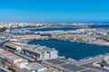 ALMERIA, SPAIN, JUNE 20, 2019: View of Port of Almeria in Spain...