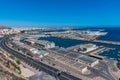 ALMERIA, SPAIN, JUNE 20, 2019: View of Port of Almeria in Spain...