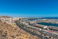 ALMERIA, SPAIN, JUNE 20, 2019: View of Port of Almeria in Spain...