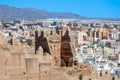 Cityscape and Alcazaba fortress in Almeria, Spain on March 19, 2023