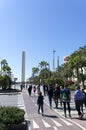 Almeria / Spain / March 8 2020 : Sunday morning in the Spanish city of Almeria. A Sunday stroll.