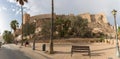 Panoramic full and main view at the exterior facade at the Alcazaba of AlmerÃÂ­a, Alcazaba y Murallas del Cerro de San CristÃÂ³bal,