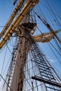 AlmerÃÂ­a, june 5th 2017: RNOV SHABAB OMAN sailing vessel Royalty Free Stock Photo