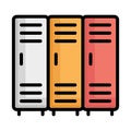 Almirah, cabinet Vector icon which can easily modify