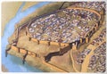 Almohad enlargement of the citadel of Badajoz around 1169