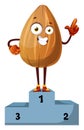 Almon won first place in a race, illustration, vector