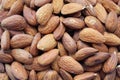 Almond. Background from nuts. Almonds whole Royalty Free Stock Photo