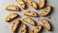Almond Biscotti Slices Scattered Royalty Free Stock Photo