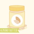 Almond butter in jar