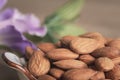 Almond in a ceramic bowl.