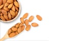 Closeup brown Almond seeds Royalty Free Stock Photo