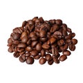 Almond coffee. Gourmet coffee on white babackground. High resolution photo.