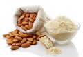 Almond flour and almonds