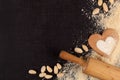 Almond flour background.