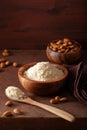 Almond flour. healthy ingredient for keto paleo gluten-free diet Royalty Free Stock Photo