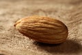 Almond fruit macro over wood