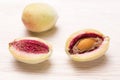 Almond fruit with seed