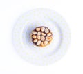 Almond and hazelnut cup cake Royalty Free Stock Photo
