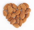 Almond heart Royalty Free Stock Photo