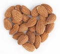 Almond heart Royalty Free Stock Photo