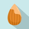 Almond icon, flat style