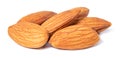 Almond isolated. Almonds on white background with clipping path Royalty Free Stock Photo