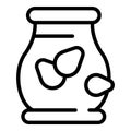 Almond milk jug icon outline vector. Plant soy Royalty Free Stock Photo