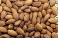 Almond nuts background