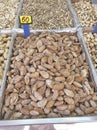 Almond nuts in Carmel market, Tel Aviv Royalty Free Stock Photo