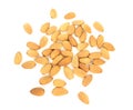 Almond nuts isolated on a white background. Royalty Free Stock Photo