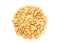 Almond nuts isolated on a white background. Royalty Free Stock Photo