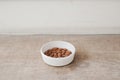 Almond nuts with salt health food or ingredient on a wooden background