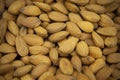 Almond nuts. View from above.