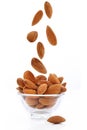 Almonds .Almond Nuts ,raw food Royalty Free Stock Photo