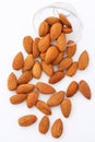 Almonds .Almond Nuts ,raw food Royalty Free Stock Photo