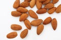 Almonds .Almond Nuts ,raw food Royalty Free Stock Photo