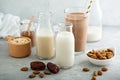 Almond and oat milk sweetened with dates and cocoa