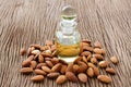 Almond oil and almonds seed for beauty spa Royalty Free Stock Photo