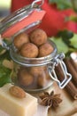 Almond paste potatoes Royalty Free Stock Photo