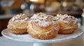 Almond Puff Pastries On Display Royalty Free Stock Photo