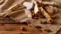 Almond turron dessert slices Royalty Free Stock Photo