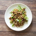 Almond Wheatberry Salad with Arugula