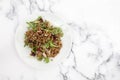 Almond Wheatberry Salad with Arugula